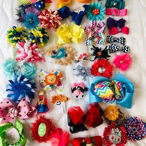 Huge lot cute hair bows